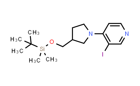 4-(3-((tert-Butyldimethylsilyloxy)methyl)-pyrrolidin-1-yl)-3-iodopyridine