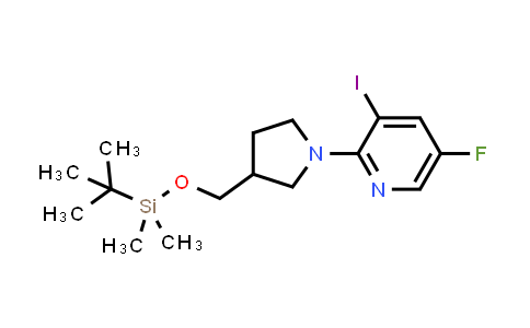 2-(3-((tert-Butyldimethylsilyloxy)methyl)-pyrrolidin-1-yl)-5-fluoro-3-iodopyridine