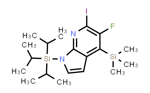 5-Fluoro-6-iodo-1-(triisopropylsilyl)-4-(trimethylsilyl)-1H-pyrrolo[2,3-b]pyridine