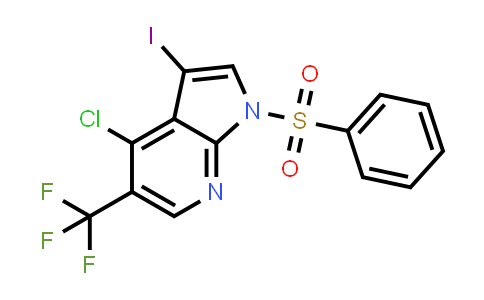 4-Chloro-3-iodo-1-(phenylsulfonyl)-5-(trifluoromethyl)-1H-pyrrolo[2,3-b]pyridine