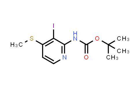 tert-Butyl (3-iodo-4-(methylthio)-pyridin-2-yl)carbamate