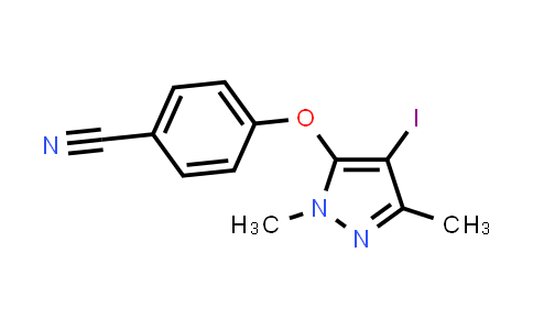 4-[(4-Iodo-1,3-dimethyl-1H-pyrazol-5-yl)oxy]benzonitrile