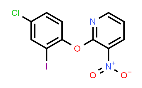 2-(4-Chloro-2-iodophenoxy)-3-nitropyridine