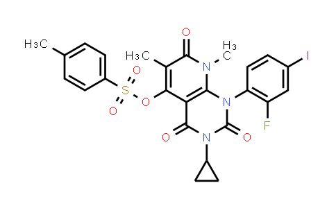 3-Cyclopropyl-1-(2-fluoro-4-iodophenyl)-6,8-dimethyl-2,4,7-trioxo-1,2,3,4,7,8-hexahydropyrido[2,3-d]pyrimidin-5-yl 4-methylbenzenesulfonate