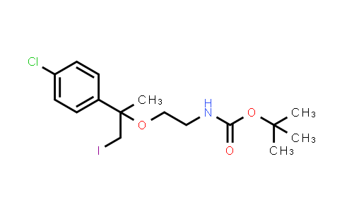 tert-Butyl (2-((2-(4-chlorophenyl)-1-iodopropan-2-yl)oxy)ethyl)carbamate