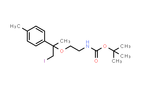 tert-Butyl N-(2-{[2-(4-methylphenyl)-1-iodopropan-2-yl]oxy}ethyl)carbamate