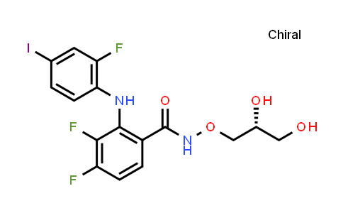 (R)-N-(2,3-Dihydroxypropoxy)-3,4-difluoro-2-(2-fluoro-4-iodophenylamino)benzamide