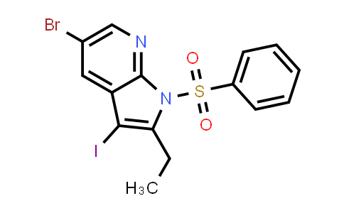 5-Bromo-2-ethyl-3-iodo-1-(phenylsulfonyl)-1H-pyrrolo[2,3-b]pyridine