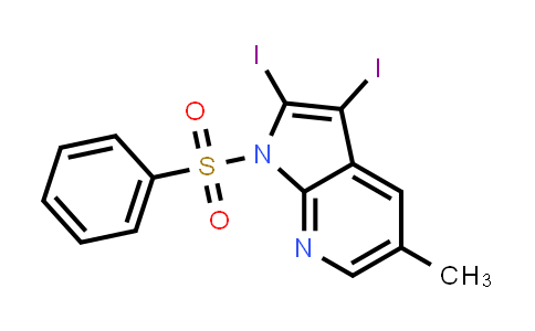 2,3-Diiodo-5-methyl-1-(phenylsulfonyl)-1H-pyrrolo[2,3-b]pyridine