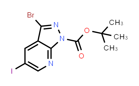 tert-Butyl 3-bromo-5-iodo-1H-pyrazolo-[3,4-b]pyridine-1-carboxylate