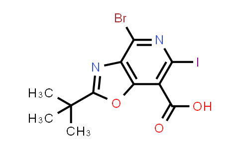 4-Bromo-2-(tert-butyl)-6-iodooxazolo-[4,5-c]pyridine-7-carboxylic acid