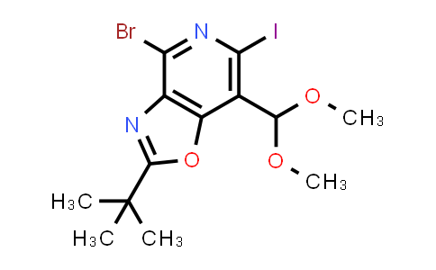 4-Bromo-2-(tert-butyl)-7-(dimethoxymethyl)-6-iodooxazolo[4,5-c]pyridine