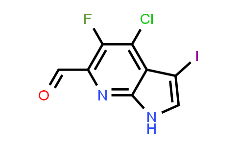 4-Chloro-5-fluoro-3-iodo-1H-pyrrolo-[2,3-b]pyridine-6-carbaldehyde