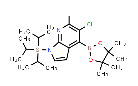 5-Chloro-6-iodo-4-(4,4,5,5-tetramethyl-1,3,2-dioxaborolan-2-yl)-1-(triisopropylsilyl)-1H-pyrrolo[2,3-b]pyridine