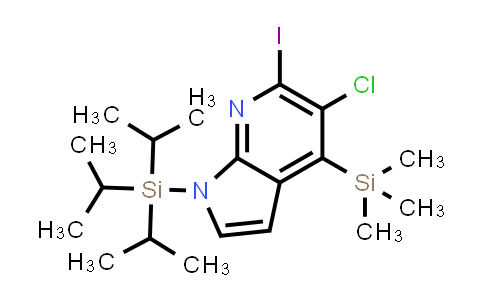 5-Chloro-6-iodo-1-(triisopropylsilyl)-4-(trimethylsilyl)-1H-pyrrolo[2,3-b]pyridine