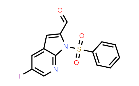 5-Iodo-1-(phenylsulfonyl)-1H-pyrrolo-[2,3-b]pyridine-2-carbaldehyde