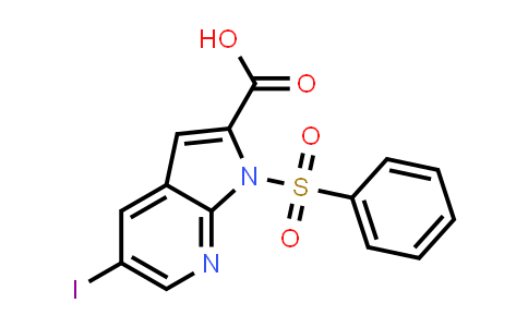 5-Iodo-1-(phenylsulfonyl)-1H-pyrrolo-[2,3-b]pyridine-2-carboxylic acid