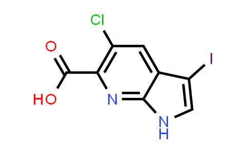 5-Chloro-3-iodo-1H-pyrrolo-[2,3-b]pyridine-6-carboxylic acid