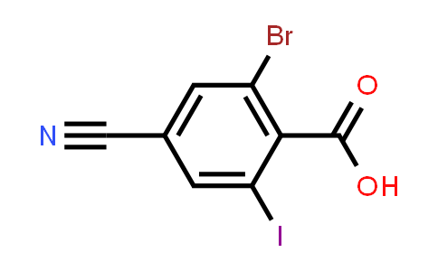 2-Bromo-4-cyano-6-iodobenzoic acid