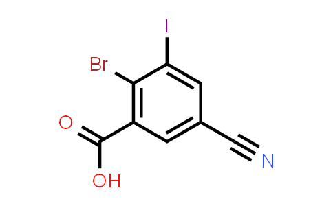 2-Bromo-5-cyano-3-iodobenzoic acid