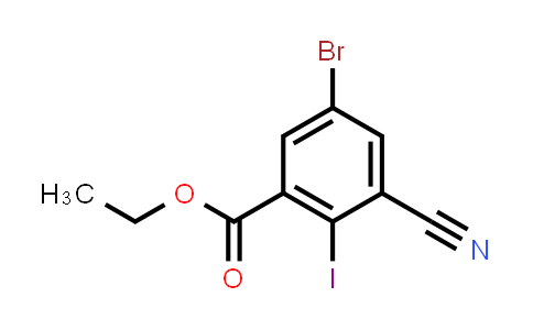 Ethyl 5-bromo-3-cyano-2-iodobenzoate