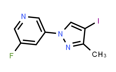 3-Fluoro-5-(4-iodo-3-methyl-1H-pyrazol-1-yl)pyridine