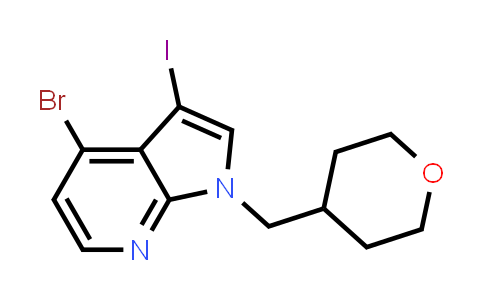 4-Bromo-3-iodo-1-(tetrahydropyran-4-ylmethyl)-1H-pyrrolo[2,3-b]pyridine