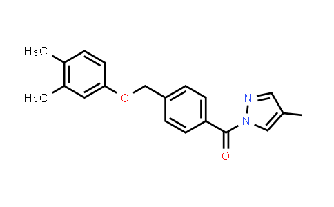 1-{4-[(3,4-Dimethylphenoxy)methyl]benzoyl}-4-iodo-1H-pyrazole