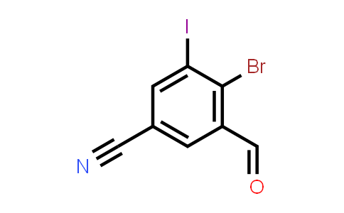 2-Bromo-5-formyl-3-iodobenzonitrile