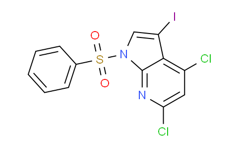 1-(benzenesulfonyl)-4,6-dichloro-3-iodo-1H-pyrrolo[2,3-b]pyridine