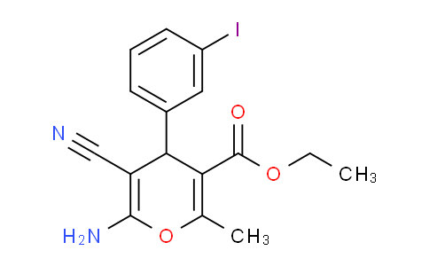 Ethyl 6-amino-5-cyano-4-(3-iodophenyl)-2-methyl-4H-pyran-3-carboxylate