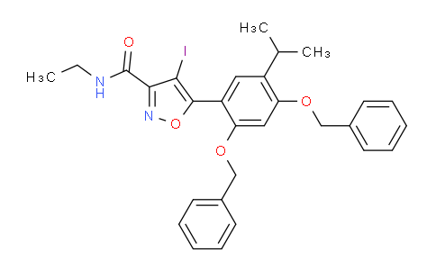 5-(2,4-bis(benzyloxy)-5-isopropylphenyl)-N-ethyl-4-iodoisoxazole-3-carboxamide