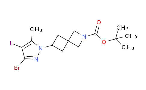 tert-Butyl 6-(3-bromo-4-iodo-5-methyl-1H-pyrazol-1-yl)-2-azaspiro[3.3]heptane-2-carboxylate