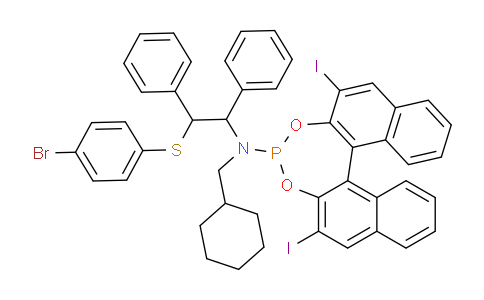 N-(2-((4-Bromophenyl)thio)-1,2-diphenylethyl)-N-(cyclohexylmethyl)-2,6-diiododinaphtho[2,1-d:1',2'-f][1,3,2]dioxaphosphepin-4-amine