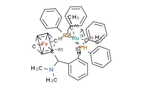 钌，[(2R)-1-[(R)-(二甲基氨基)[2-(二苯基膦基-κP)苯基]甲基]-2-(二苯基膦基-κP)二茂铁][(1,2,3,4,5-η)-(2Z)-2,4-二甲基-2,4-戊二烯-1-基]碘