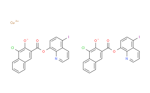 2-Naphthalenecarboxylic acid, 4-chloro-3-hydroxy-, 5-iodo-8-quinolinyl ester, copper complex