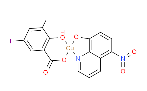 (3,5-Diiodosalicylato)(5-nitro-8-quinolinolato)copper