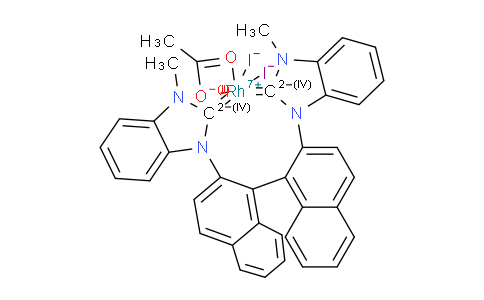 (Acetato-κO,κO')[(1R)-[1,1'-binaphthalene]-2,2'-diylbis(3-methyl-1h-benzimidazol-1-yl-2(3h)-ylidene)]diiodo-rhodium