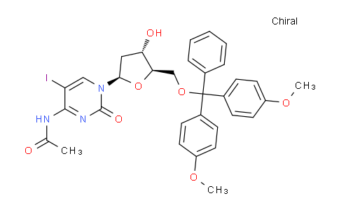 N-(1-((2R,4S,5R)-5-((Bis(4-methoxyphenyl)(phenyl)methoxy)methyl)-4-hydroxytetrahydrofuran-2-yl)-5-iodo-2-oxo-1,2-dihydropyrimidin-4-yl)acetamide