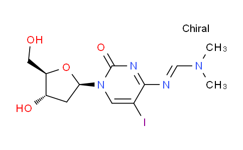 N'-(1-((2R,4S,5R)-4-Hydroxy-5-(hydroxymethyl)tetrahydrofuran-2-yl)-5-iodo-2-oxo-1,2-dihydropyrimidin-4-yl)-N,N-dimethylformimidamide