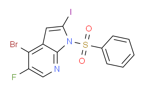 4-溴-5-氟-2-碘-1-(苯磺酰基)-1H-吡咯并[2,3-b]吡啶