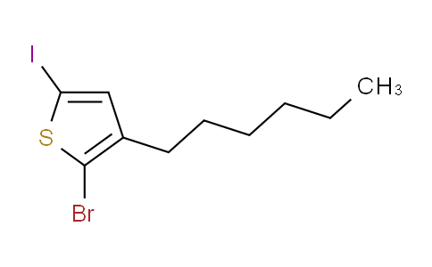 2-Bromo-3-hexyl-5-iodothiophene (stabilized with Copper chip)