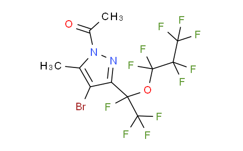 1-Acetyl-4-bromo-5(3)-methyl-3(5)-perfluoro(1-propoxyethyl)pyrazole