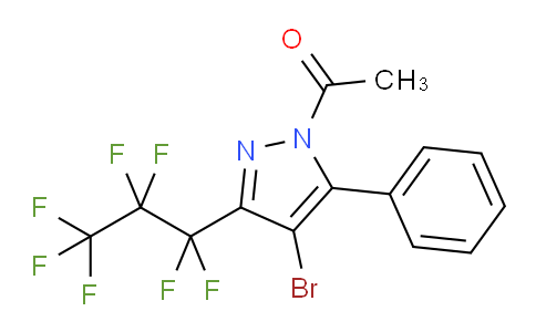 1-Acetyl-4-bromo-3(5)-heptafluoropropyl-5(3)-phenylpyrazole