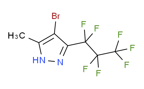 4-Bromo-3(5)-heptafluoropropyl-5(3)-methylpyrazole
