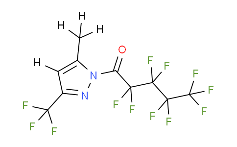 1-Nonafluoropentanoyl-5(3)-methyl-3(5)-(trifluoromethyl)pyrazole