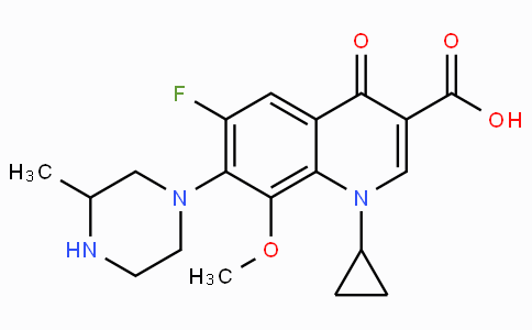 1-Cyclopropyl-6-fluoro-1,4-dihydro-8-methoxy-7-(3-methyl-1-piperazinyl)-4-oxo-3-quinolinecarboxylic acid