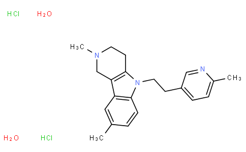 2,3,4,5-Tetrahydro-2,8-dimethyl-5-[2-(6-methyl-3-pyridinyl)ethyl]-1H-pyrido[4,3-b]indole hydrochloride hydrate (1:2:2)