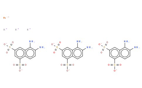 1,2-二氨基萘-5,7-二磺酸,三(5,6-二氨基-1,3-萘二磺酸)铁络合物钾盐