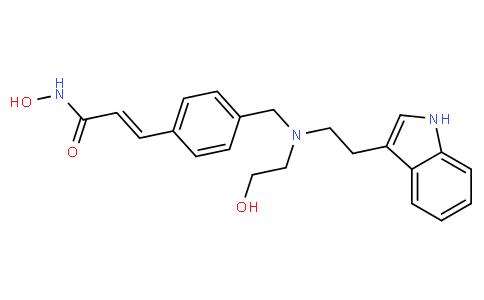 2-Propenamide, N-hydroxy-3-[4-[[(2-hydroxyethyl)[2-(1H-indol-3-yl)ethyl]amino]methyl]phenyl]-, (2E)-